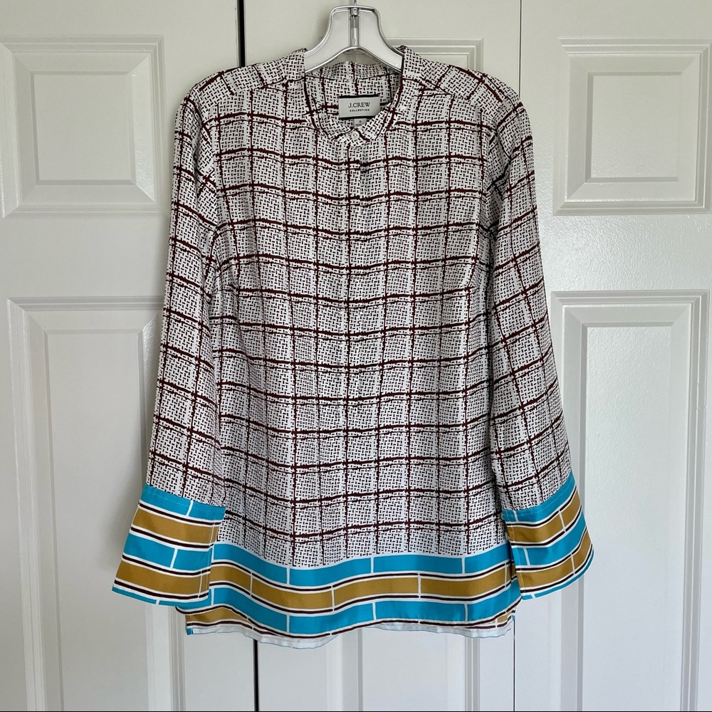 J.Crew Collection Mid-Century Modern Silk Tunic 🪺